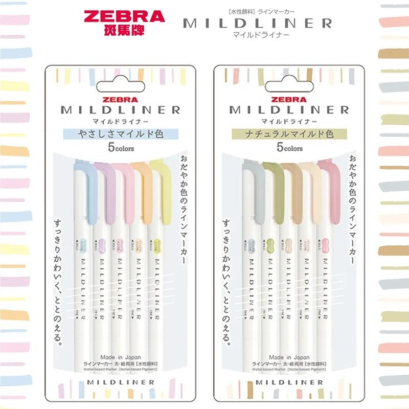 Zebra Mildliner Dual Head Highlighter Sets