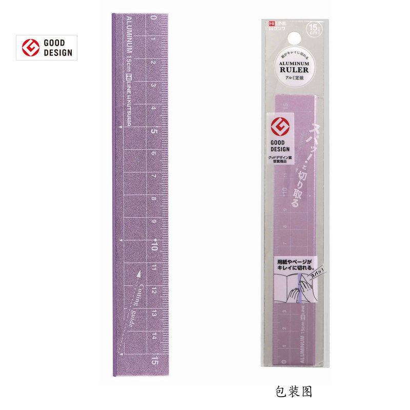 Kutsuwa HiLiNE Aluminum Cutting Ruler 15cm