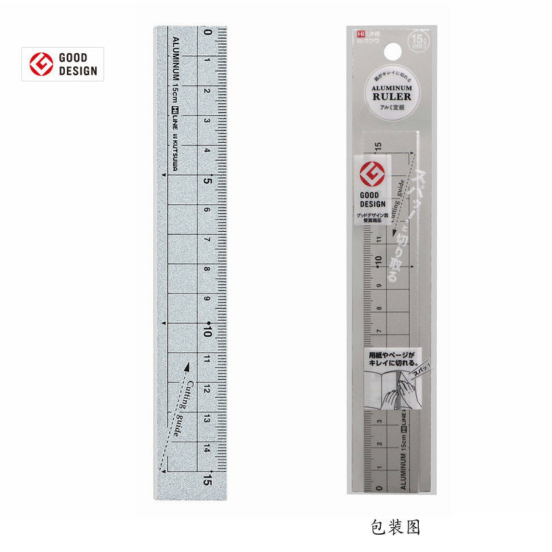 Kutsuwa HiLiNE Aluminum Cutting Ruler 15cm