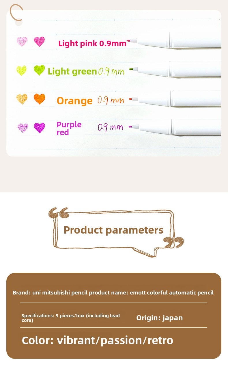 Uni EMOTT Mechanical Pencil Set 0.9mm