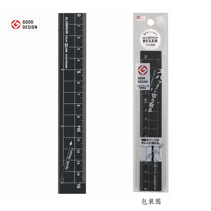 Kutsuwa HiLiNE Aluminum Cutting Ruler 15cm