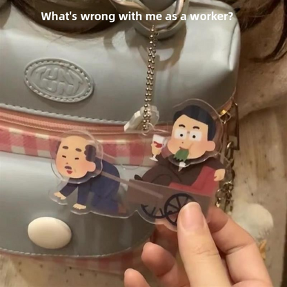 Irasutoya Funny Keychain: Work
