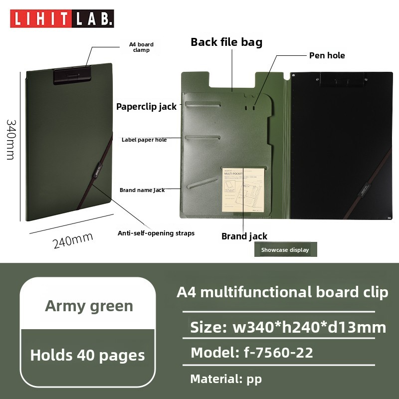 LIHIT LAB Binder Clipboard