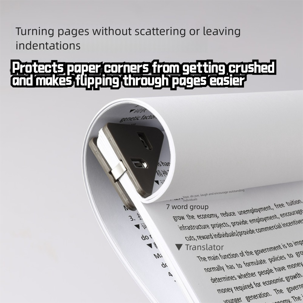 KOKUYO Triangle Corner Paper Clip 4Pcs Set