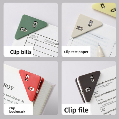 KOKUYO Triangle Corner Paper Clip 4Pcs Set