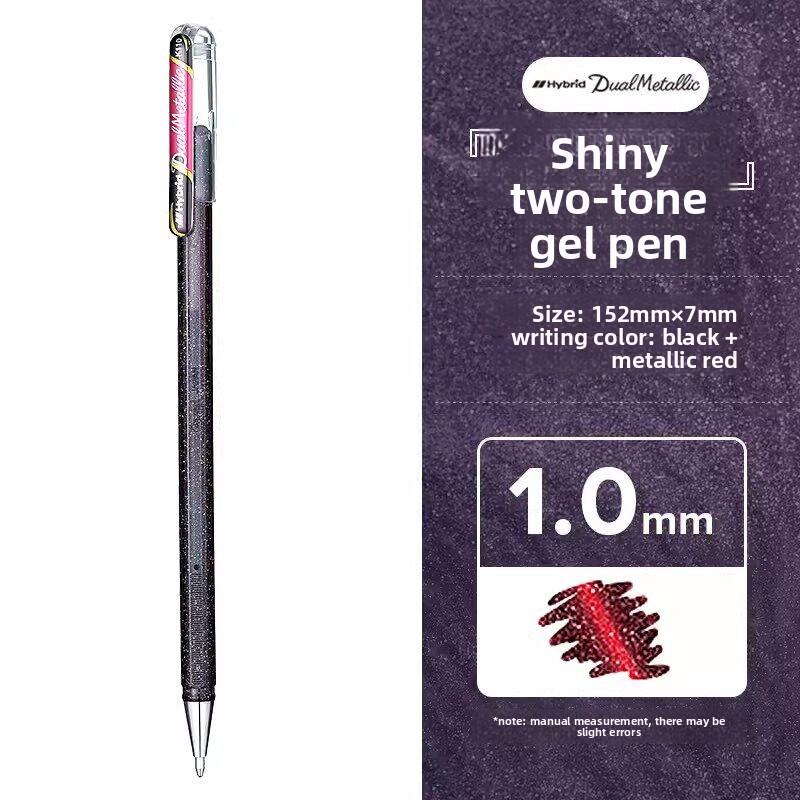 Pentel K110 Hybrid Dual Metallic Glitter Gel Pen
