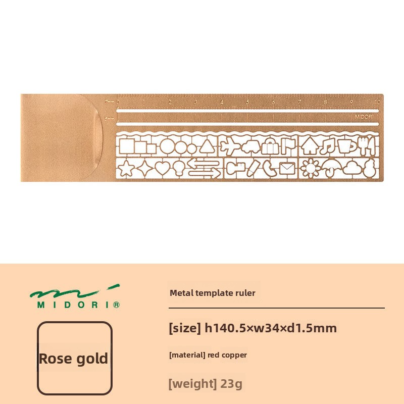 Midori Copper Ruler Stencil