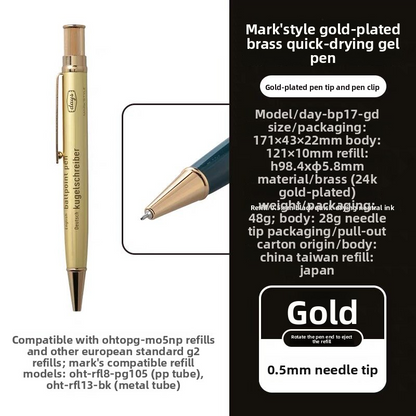 Marks Days Gold-Plated Brass Pen