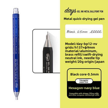 Marks Days Hexagon Metal Gel Pen 0.5mm