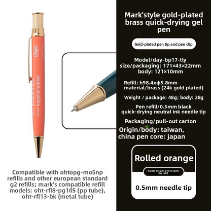 Marks Days Gold-Plated Brass Pen