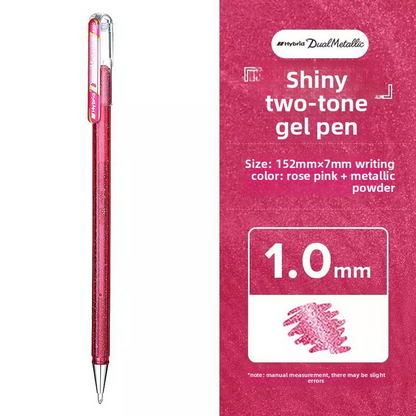 Pentel K110 Hybrid Dual Metallic Glitter Gel Pen