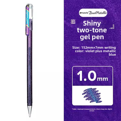 Pentel K110 Hybrid Dual Metallic Glitter Gel Pen