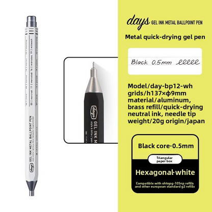 Marks Days Hexagon Metal Gel Pen 0.5mm