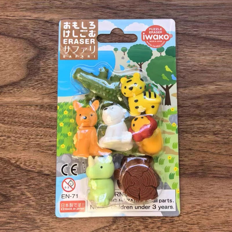 Iwako Eraser Sets: Animals