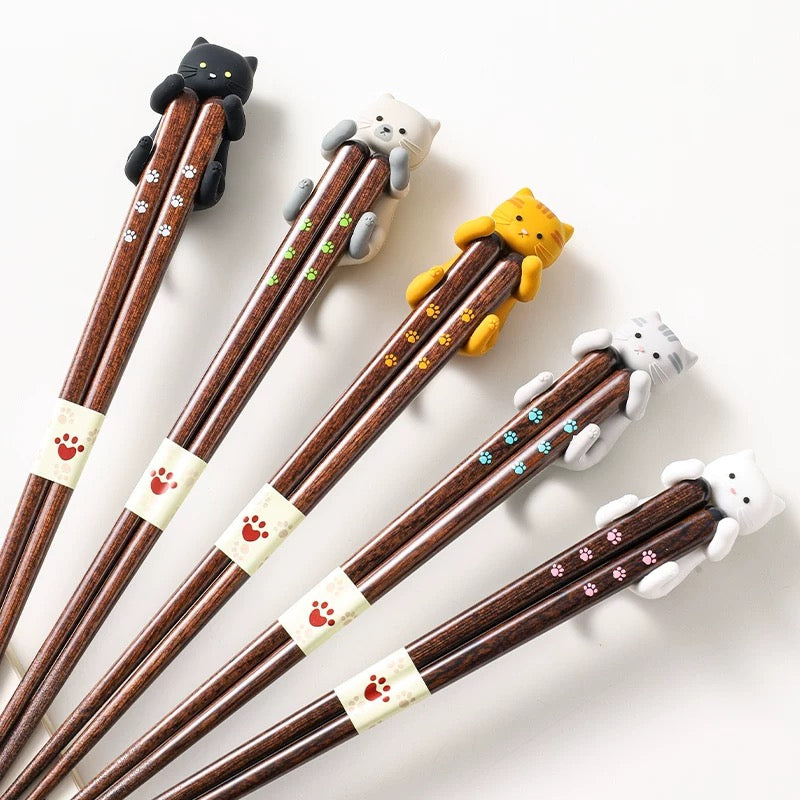 Japanese Wooden Chopstick & Rest Set