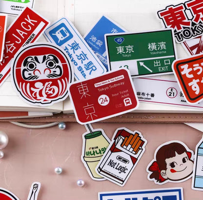 Tokyo-themed Stickers (set of 50)