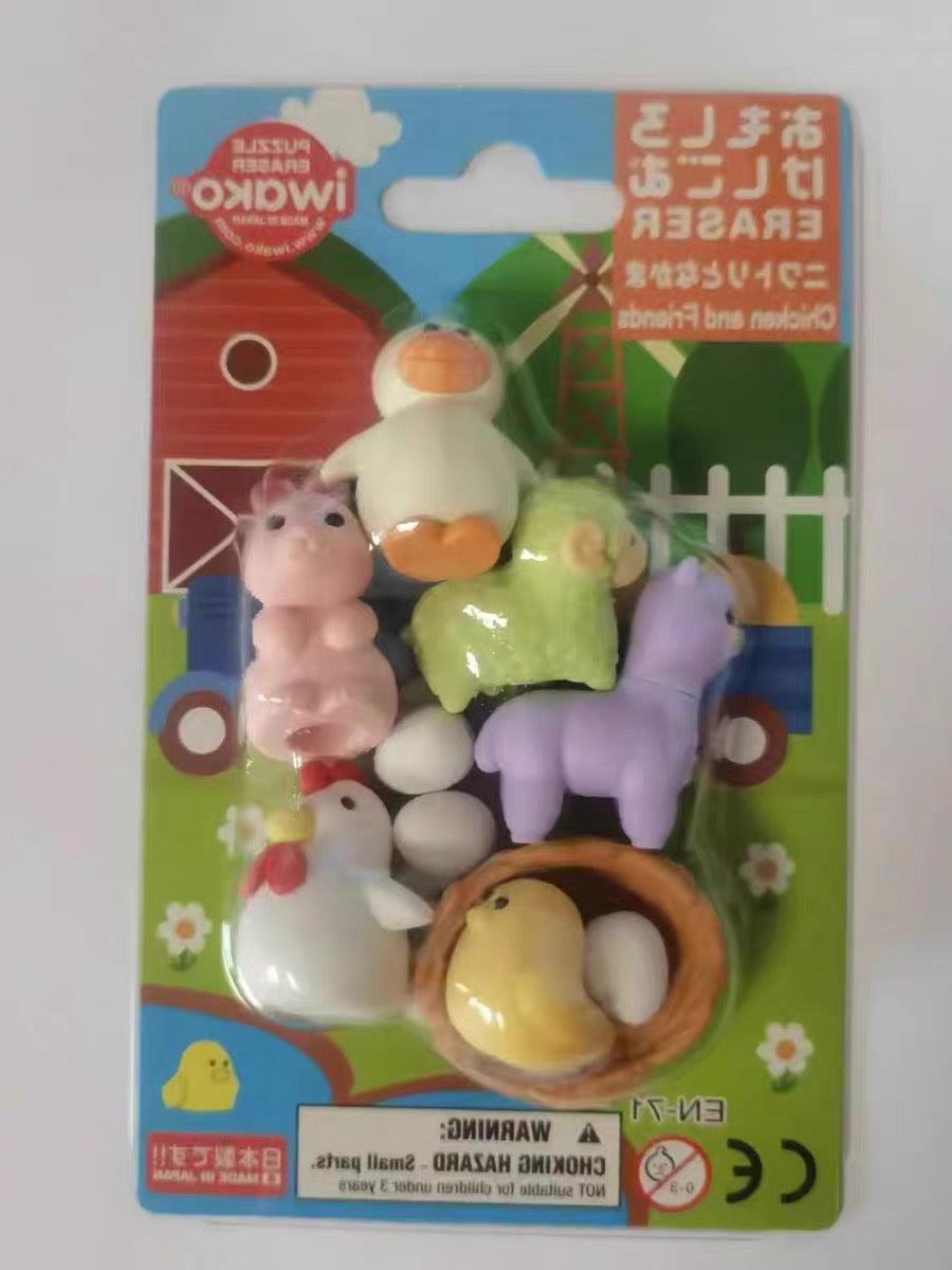 Iwako Eraser Sets: Animals