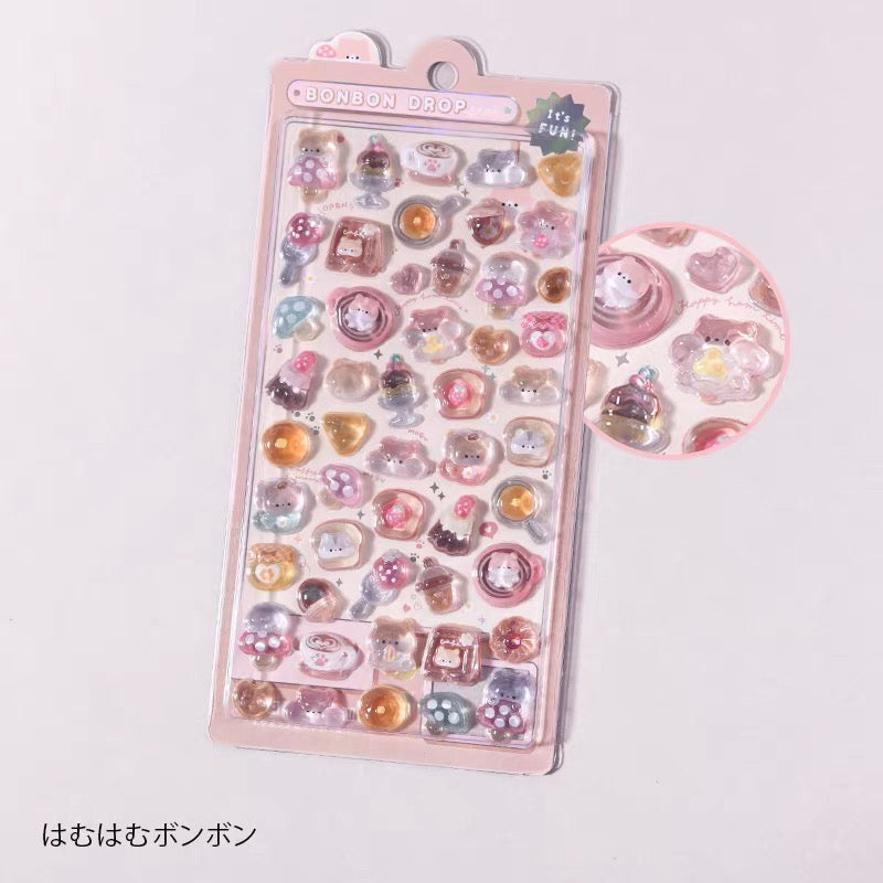 Q-LiA Bon Bon Drop Stickers (animals)