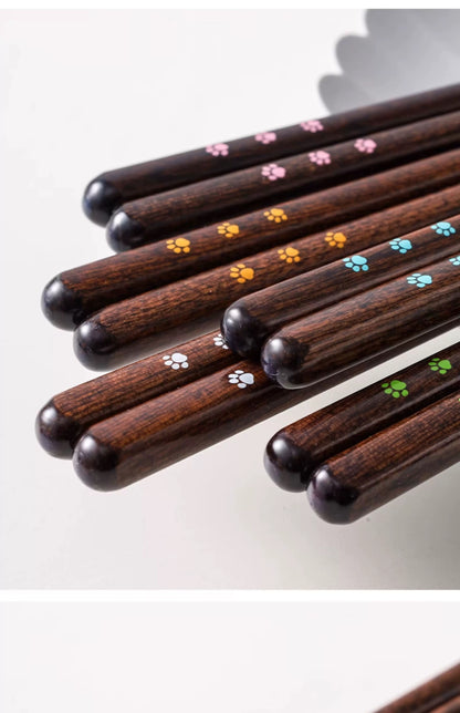Japanese Wooden Chopstick & Rest Set