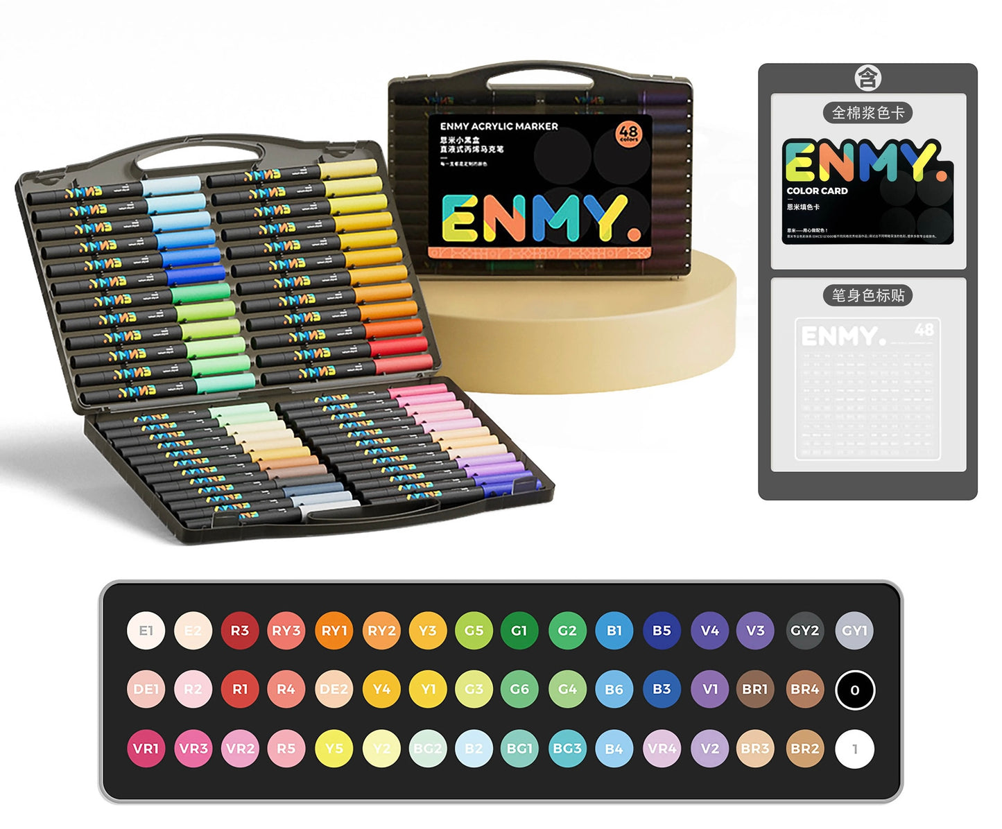 Enmy Acrylic Fast-Drying Paint Marker Set