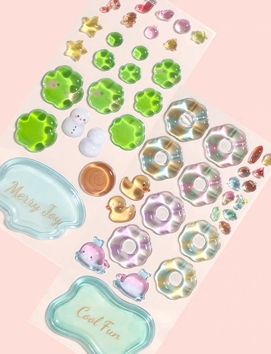 4D Stackable Jelly Stickers