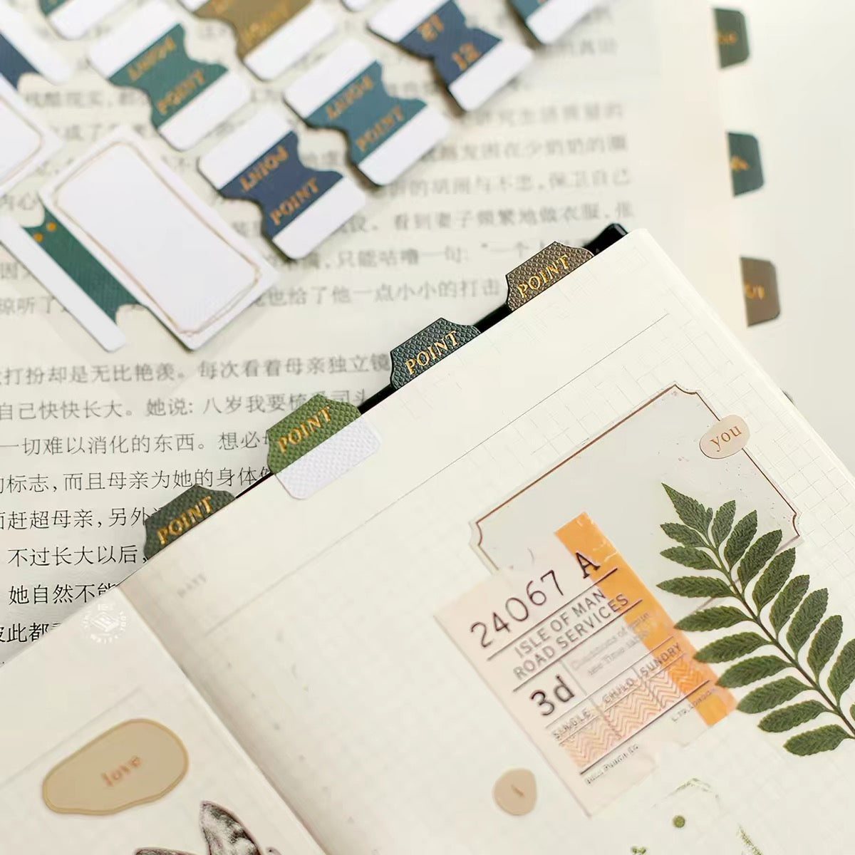 Benzstore Vintage Gold Index Tabs Stickers (120pcs)