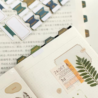Benzstore Vintage Gold Index Tabs Stickers (120pcs)