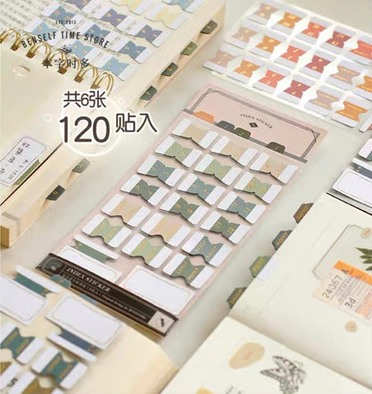 Benzstore Vintage Gold Index Tabs Stickers (120pcs)