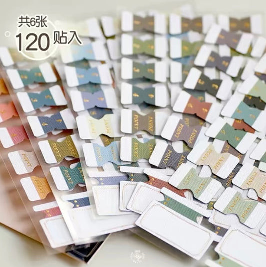 Benzstore Vintage Gold Index Tabs Stickers (120pcs)