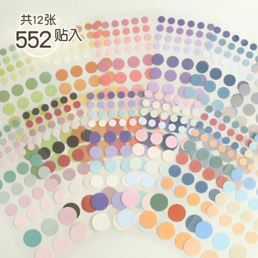Benzstore Textured Dots Stickers (552 pcs)