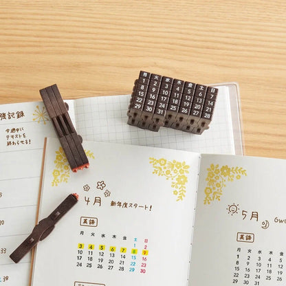 Shachihata Connected Calendar Stamp