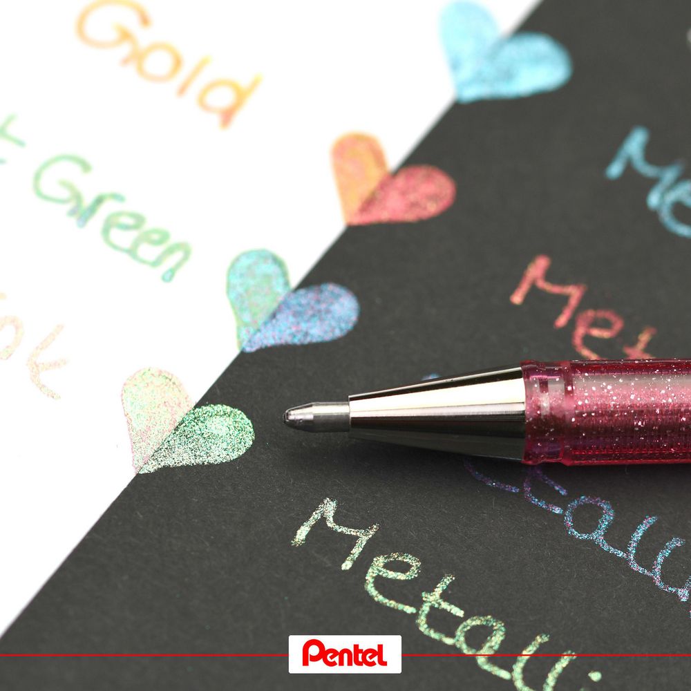 Pentel K110 Hybrid Dual Metallic Glitter Gel Pen