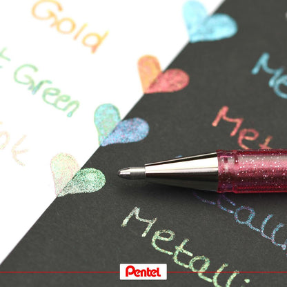 Pentel K110 Hybrid Dual Metallic Glitter Gel Pen