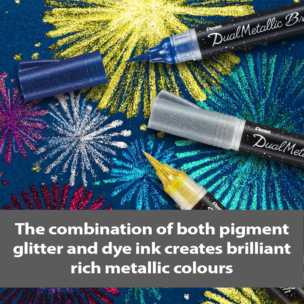 Pentel Arts Dual Glitter Brush Marker