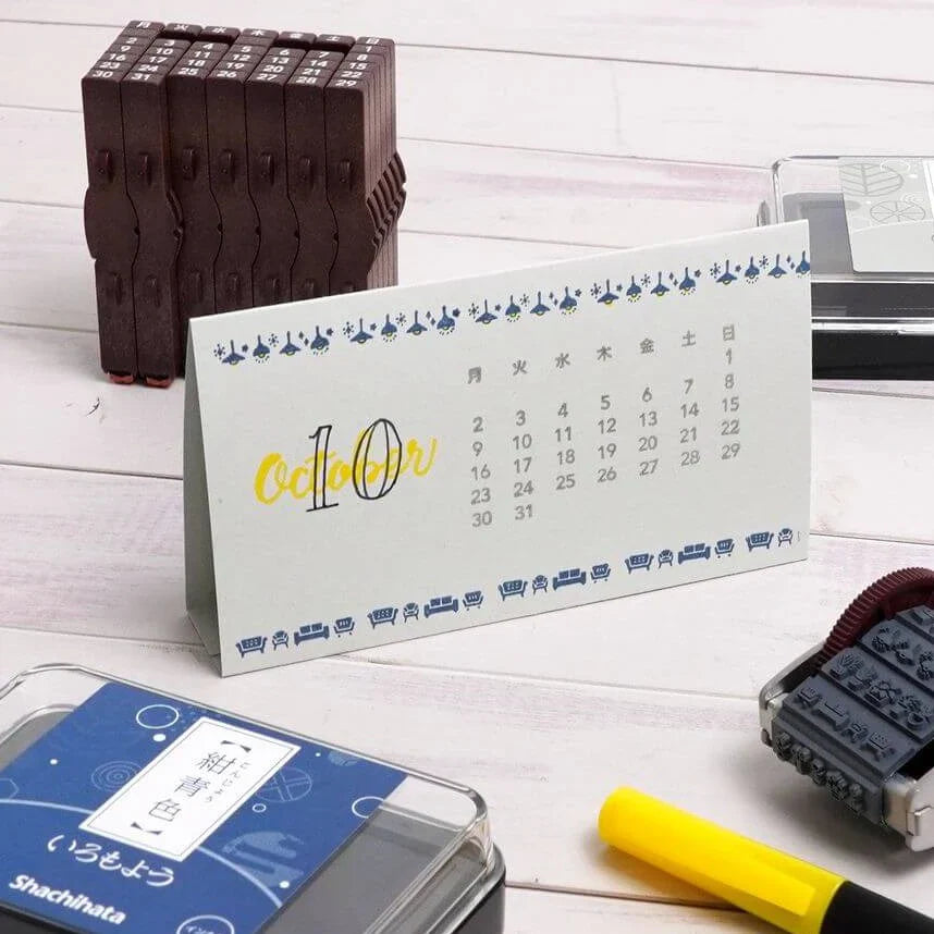 Shachihata Connected Calendar Stamp