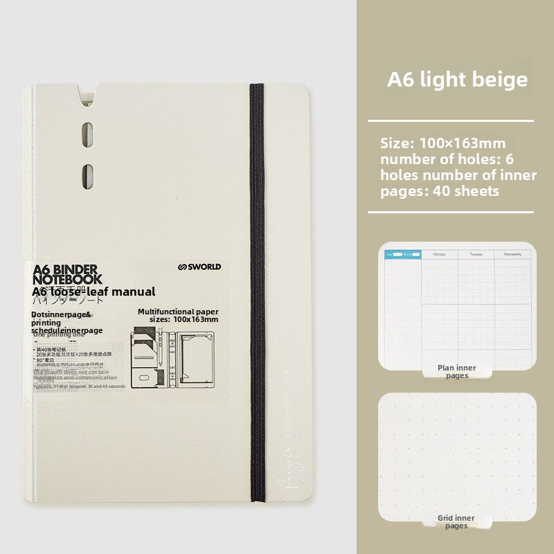 Sworld 6-hole Pocket Binder A7/ A6/ A5